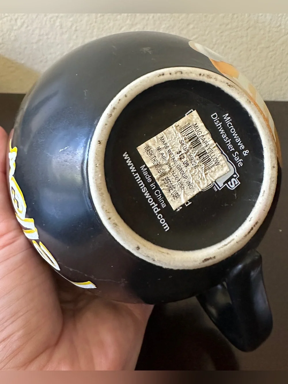 M&M'S Yellow Character Black Mug